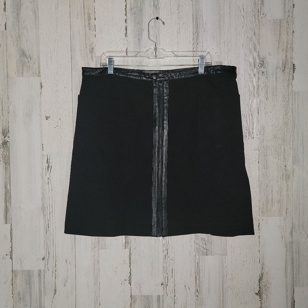 🧡NWT Joe Fresh Plus Size A Line Faux Leather Skirt